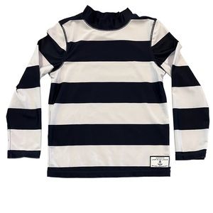 Janie and Jack • Navy/White Striped Rash Guard - 6